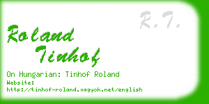 roland tinhof business card